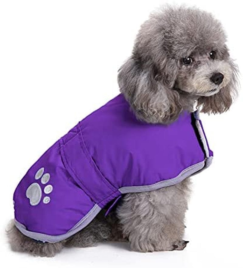 Queenmore Cold Weather Dog Coats Loft Reversible Winter Fleece Dog Vest Waterproof Pet Jacket Available in Extra Small, Small, Medium, Large Extra Large Sizes Animals & Pet Supplies > Pet Supplies > Dog Supplies > Dog Apparel Queenmore Purple XX-Large 