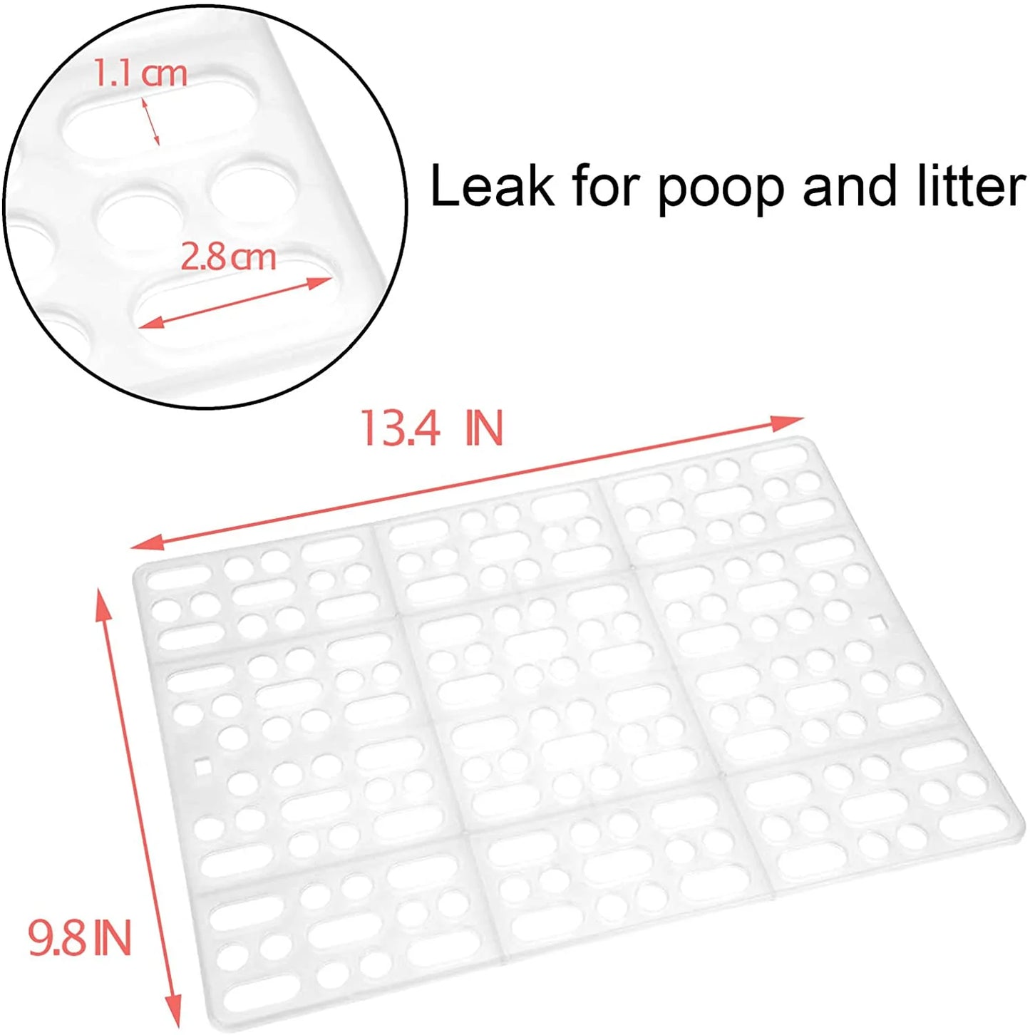 Rabbit Feet Pad Plastic Bunny Cage Floor Mat Foot Resting Hole Leak Water Nest Mat Pet for Small Animal Hamster Rat Chinchilla Guinea Pig Cats Dogs 4 Pcs Animals & Pet Supplies > Pet Supplies > Small Animal Supplies > Small Animal Bedding kathson   