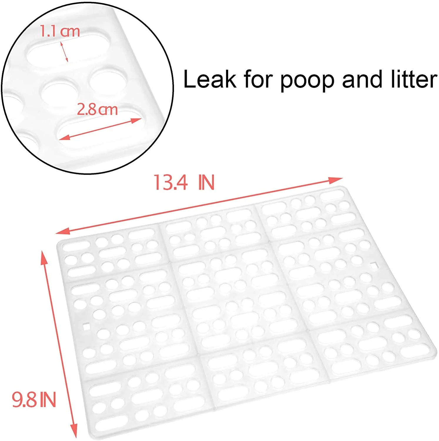 Rabbit Feet Pad Plastic Bunny Cage Floor Mat Foot Resting Hole Leak Water Nest Mat Pet for Small Animal Hamster Rat Chinchilla Guinea Pig Cats Dogs 4 Pcs Animals & Pet Supplies > Pet Supplies > Small Animal Supplies > Small Animal Bedding kathson   