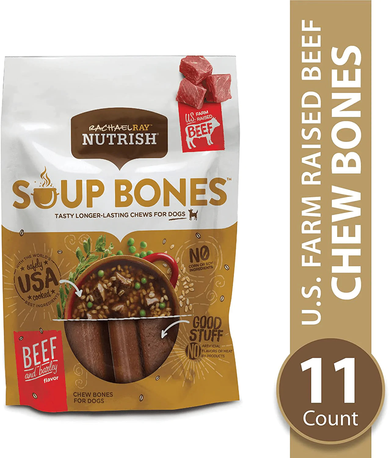 Rachael Ray Nutrish Soup Bones Longer Lasting Dog Treat Chews Animals & Pet Supplies > Pet Supplies > Bird Supplies > Bird Treats Rachael Ray Nutrish   