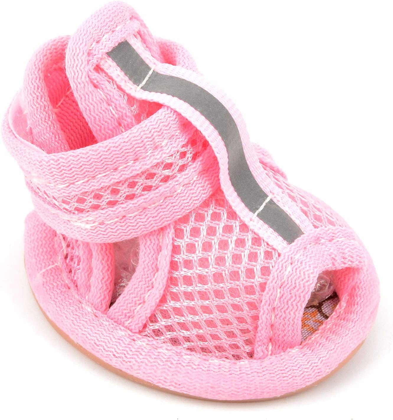 Ranphy Small Dog Sandals Water Resistant Summer Paw Protector Anti-Slip Shoes for Boy Girl Breathable Mesh Dog Shoes Pink XS Animals & Pet Supplies > Pet Supplies > Dog Supplies > Dog Apparel Ranphy   
