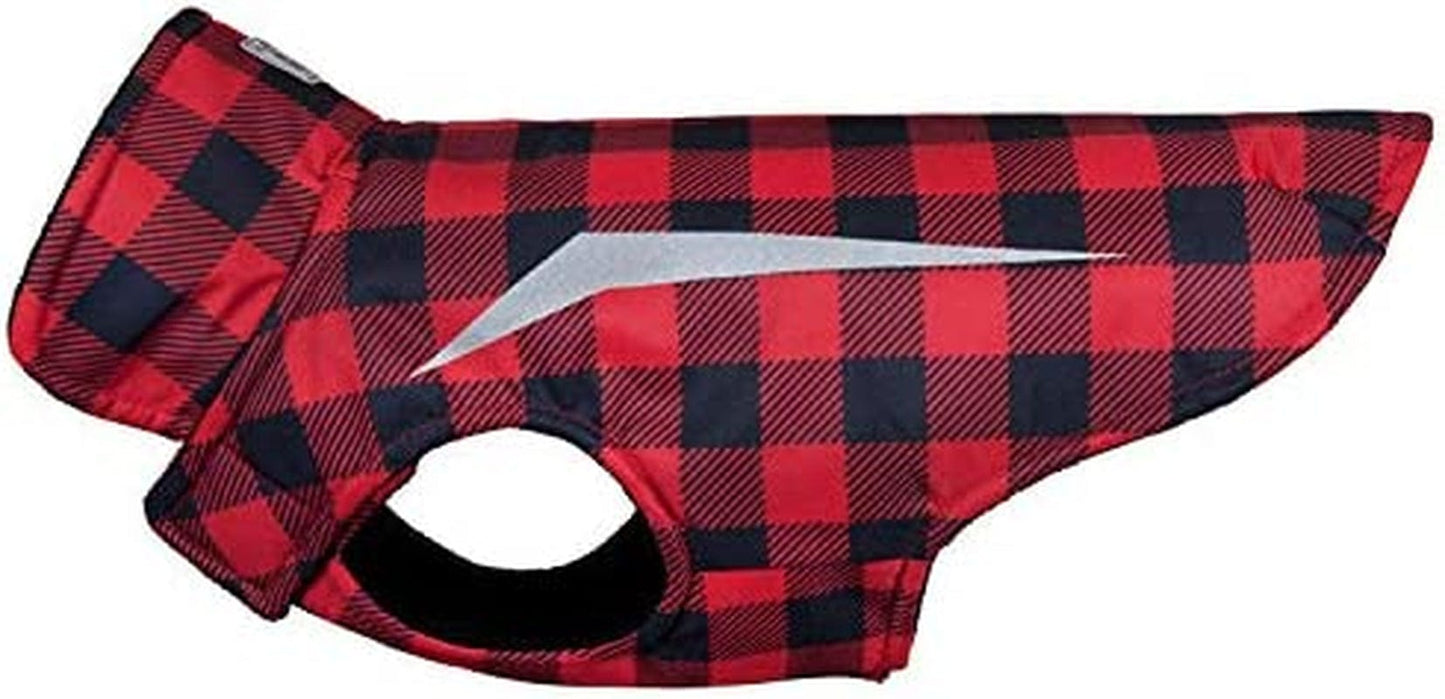 RC Pet Products 67412269 Shasta Jacket Fleece Lined Dog Coat, Cyan Halftone, 12 Animals & Pet Supplies > Pet Supplies > Dog Supplies > Dog Apparel RC Pet Products Limited Red Buffalo Plaid 22 