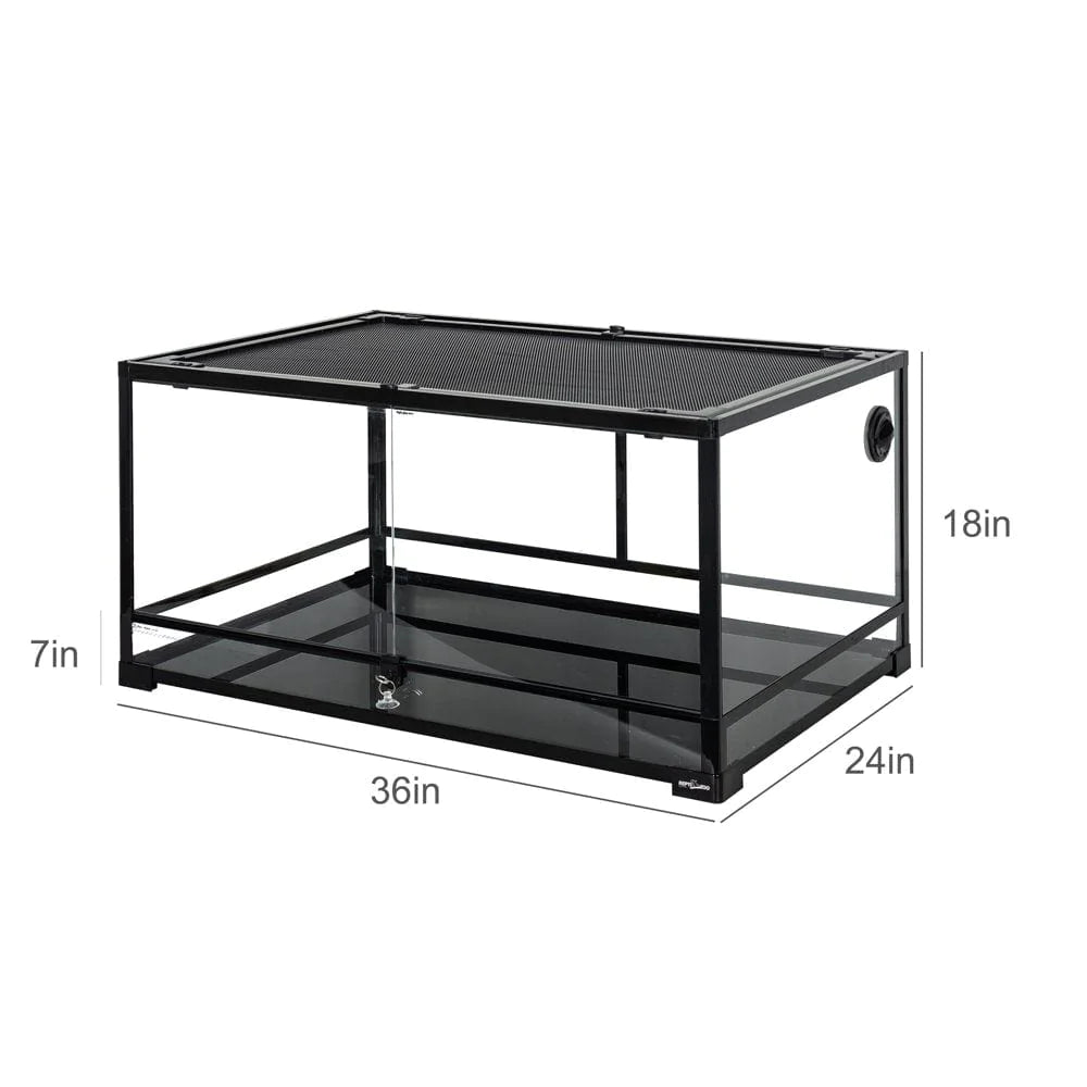 REPTIZOO Reptile Glass Deep Terrarium with Double Hinge Door 36" X 24" X 18"（67 Gallon) Animals & Pet Supplies > Pet Supplies > Small Animal Supplies > Small Animal Habitat Accessories Etan Pet Supplies Inc.   