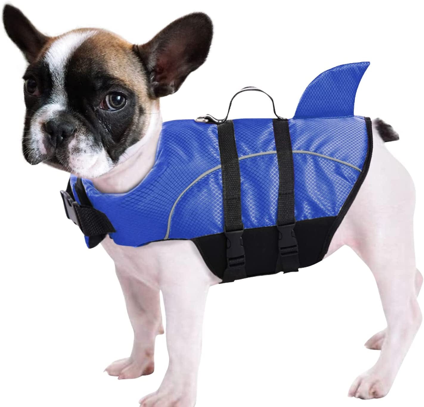 Ripstop Dog Life Jacket Shark Life Vest for Dogs, Safety Lifesaver