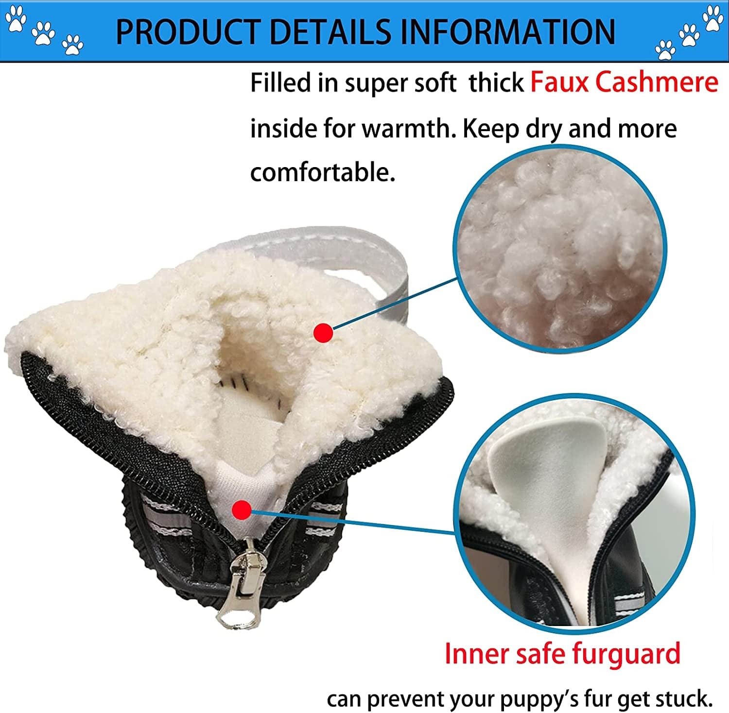 RMAMSCOV Pet Dog Shoes, 4Pcs Dog Boots Waterproof Skidproof Rain Winter Snow Warm Protective Boots with Adjustable Strips Soft Comfortable Anti-Slip Rubber Sole Paw Protector for Pet Dogs (#4, Black) Animals & Pet Supplies > Pet Supplies > Dog Supplies > Dog Apparel RMAMSCOV   