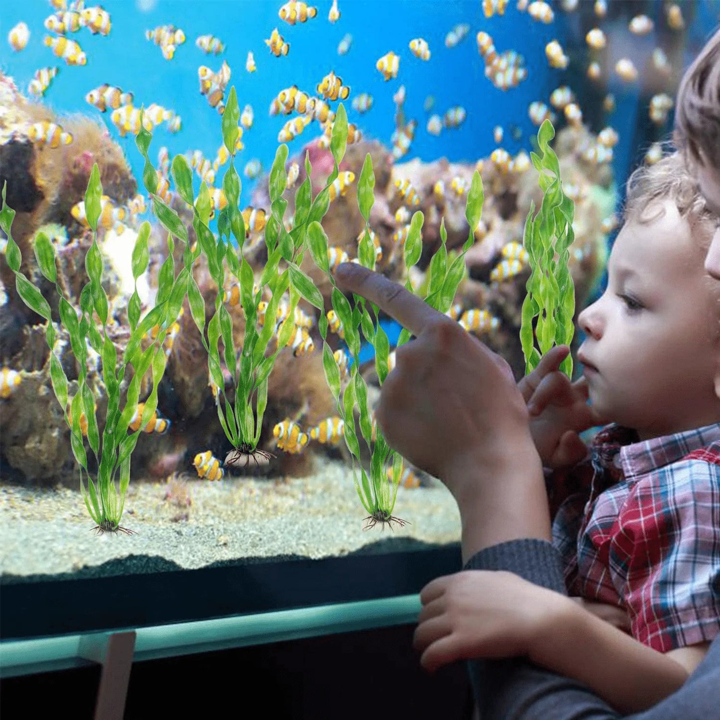 Rocutus Artificial Seaweed Water Plants,15 Pieces Fish Tank Aquarium Decorations,Soft Plastic Life-Like Artificial Seaweed Water Plants for All Fish & Pets Animals & Pet Supplies > Pet Supplies > Fish Supplies > Aquarium Decor Rocutus   