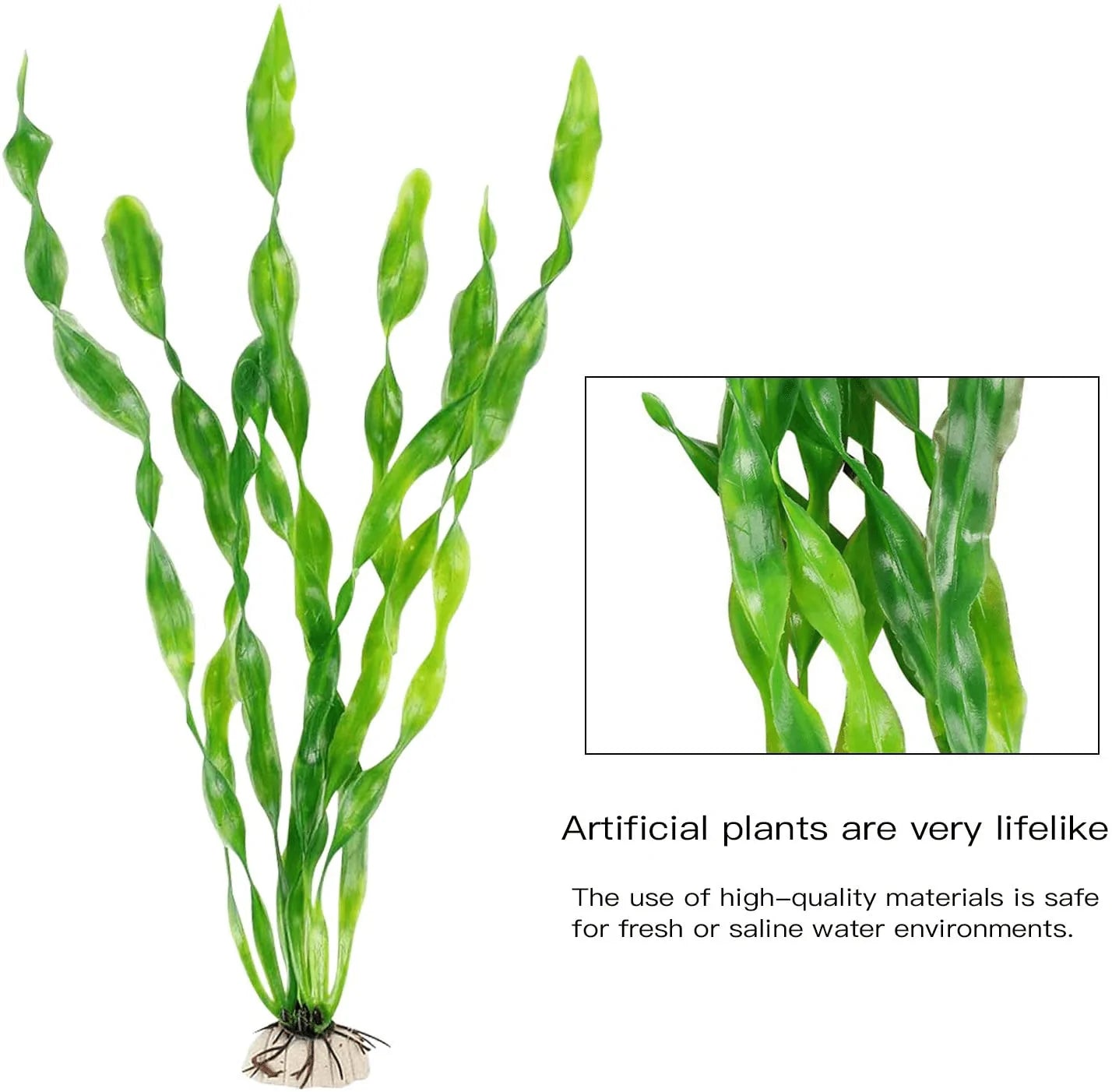 Rocutus Artificial Seaweed Water Plants,15 Pieces Fish Tank Aquarium Decorations,Soft Plastic Life-Like Artificial Seaweed Water Plants for All Fish & Pets Animals & Pet Supplies > Pet Supplies > Fish Supplies > Aquarium Decor Rocutus   