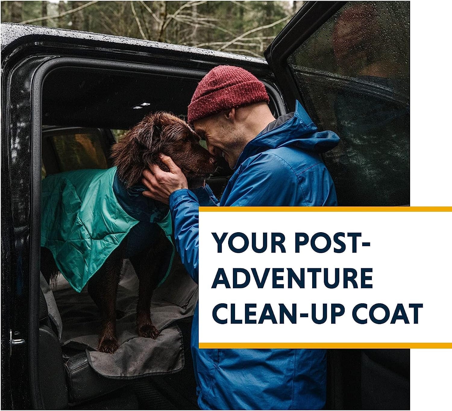 Ruffwear, Dirtbag Dog Towel, Camping and Outdoor Absorbent Coat, Aurora Teal, Medium Animals & Pet Supplies > Pet Supplies > Dog Supplies > Dog Apparel RUFFWEAR   