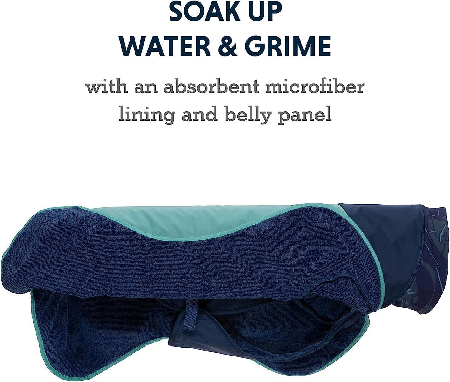 Ruffwear, Dirtbag Dog Towel, Camping and Outdoor Absorbent Coat, Aurora Teal, Medium Animals & Pet Supplies > Pet Supplies > Dog Supplies > Dog Apparel RUFFWEAR   