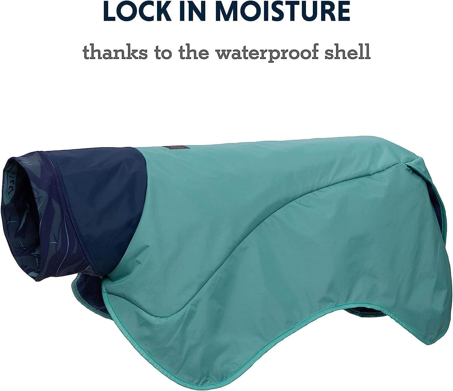 Ruffwear, Dirtbag Dog Towel, Camping and Outdoor Absorbent Coat, Aurora Teal, Medium Animals & Pet Supplies > Pet Supplies > Dog Supplies > Dog Apparel RUFFWEAR   