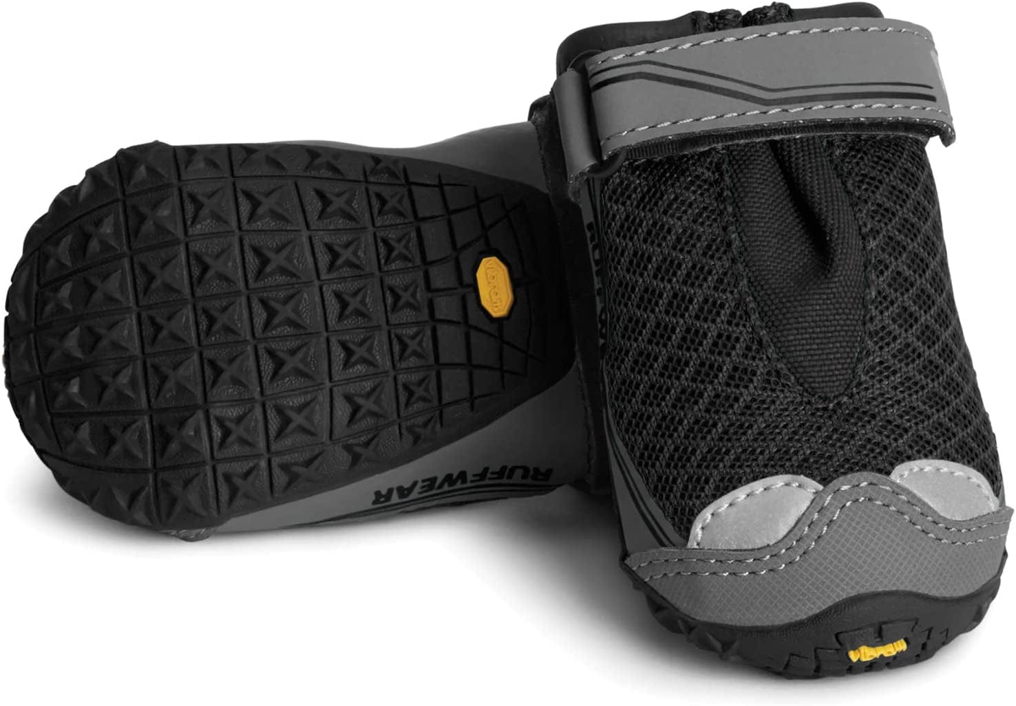 RUFFWEAR, Grip Trex Dog Boots, Outdoor Booties with Rubber Soles for Hiking and Running, Obsidian Black, 2.0 in (2 Boots) Animals & Pet Supplies > Pet Supplies > Dog Supplies > Dog Apparel Ruffwear Obsidian Black 2.00 in (2 Boots) 