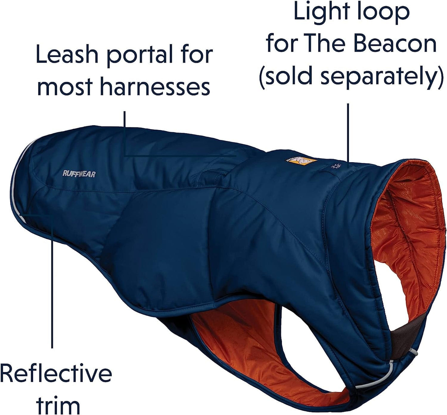 RUFFWEAR, Quinzee Insulated, Water-Resistant Jacket for Dogs with Stuff Sack, Blue Moon, X-Small Animals & Pet Supplies > Pet Supplies > Dog Supplies > Dog Apparel RUFFWEAR   