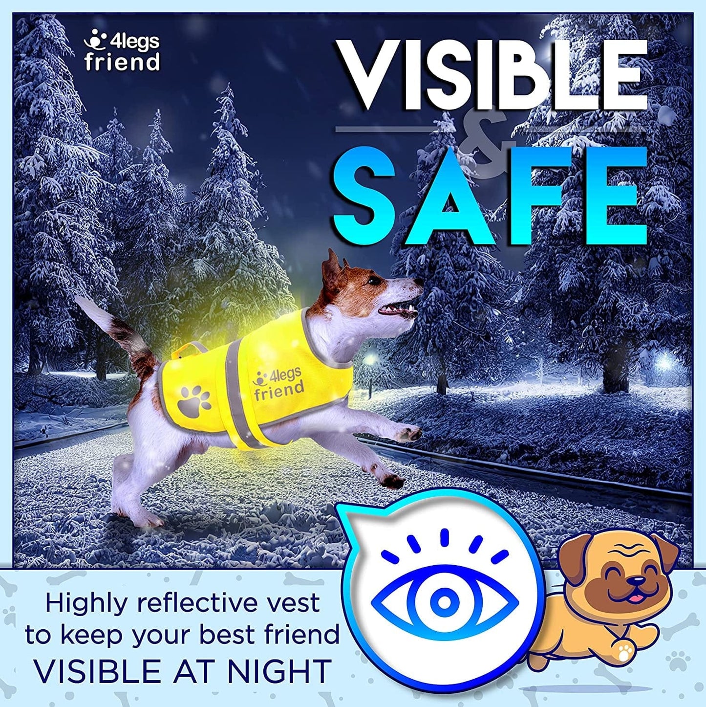 Safety Orange Reflective Lightweight Fleece Vest with Leash Hole 5 Sizes - High Visibility Coat for Outdoor Activity Day and Night, Keep Your Dog Visible, Safe from Cars & Hunting Accidents Animals & Pet Supplies > Pet Supplies > Dog Supplies > Dog Apparel 4LegsFriend   