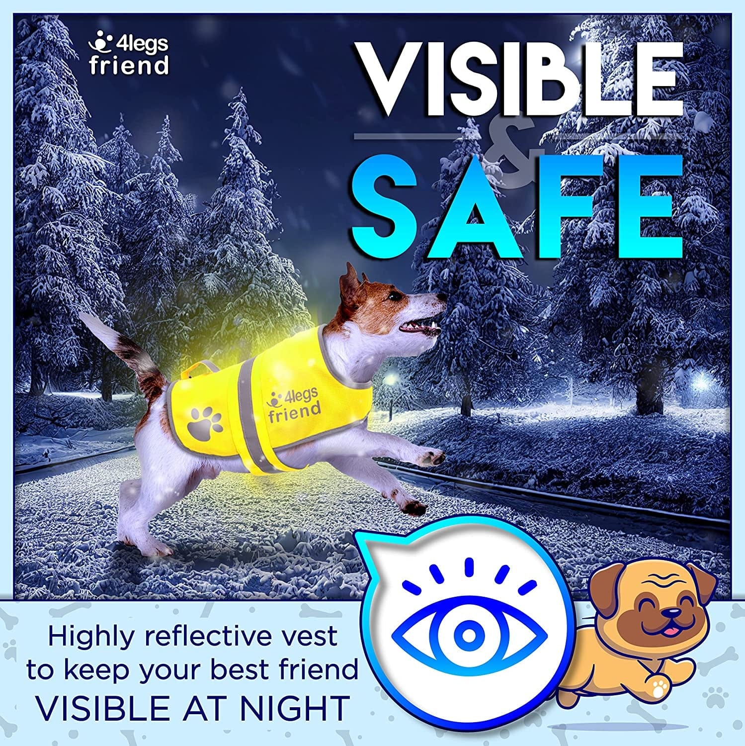 Safety Orange Reflective Lightweight Fleece Vest with Leash Hole 5 Sizes - High Visibility Coat for Outdoor Activity Day and Night, Keep Your Dog Visible, Safe from Cars & Hunting Accidents Animals & Pet Supplies > Pet Supplies > Dog Supplies > Dog Apparel 4LegsFriend   