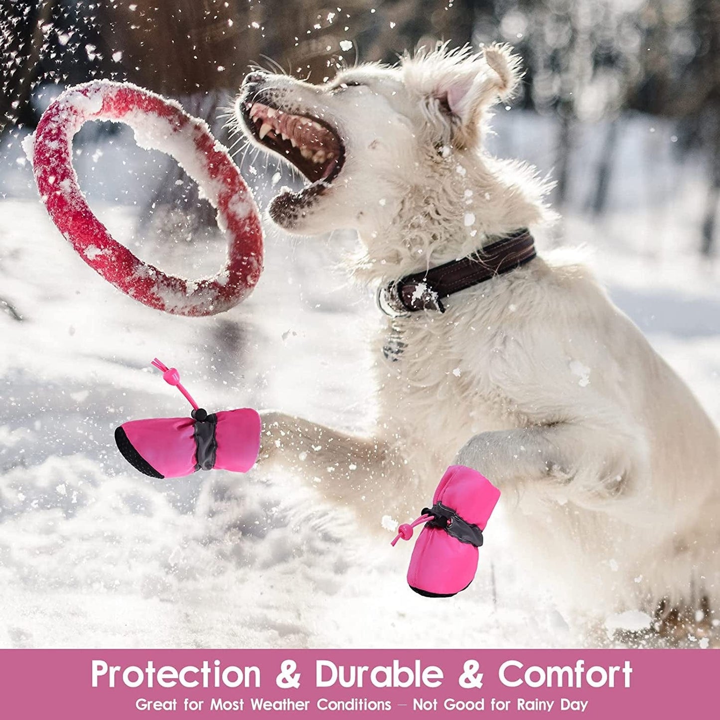 SATTARO Dog Shoes for Hot Pavement with Reflective Straps Non-Slip Cat Dog Boots Paw Protector for Small and Medium Petsdog Shoes (Size 6: 1.77"(Width), Pink) Animals & Pet Supplies > Pet Supplies > Dog Supplies > Dog Apparel SATTARO   