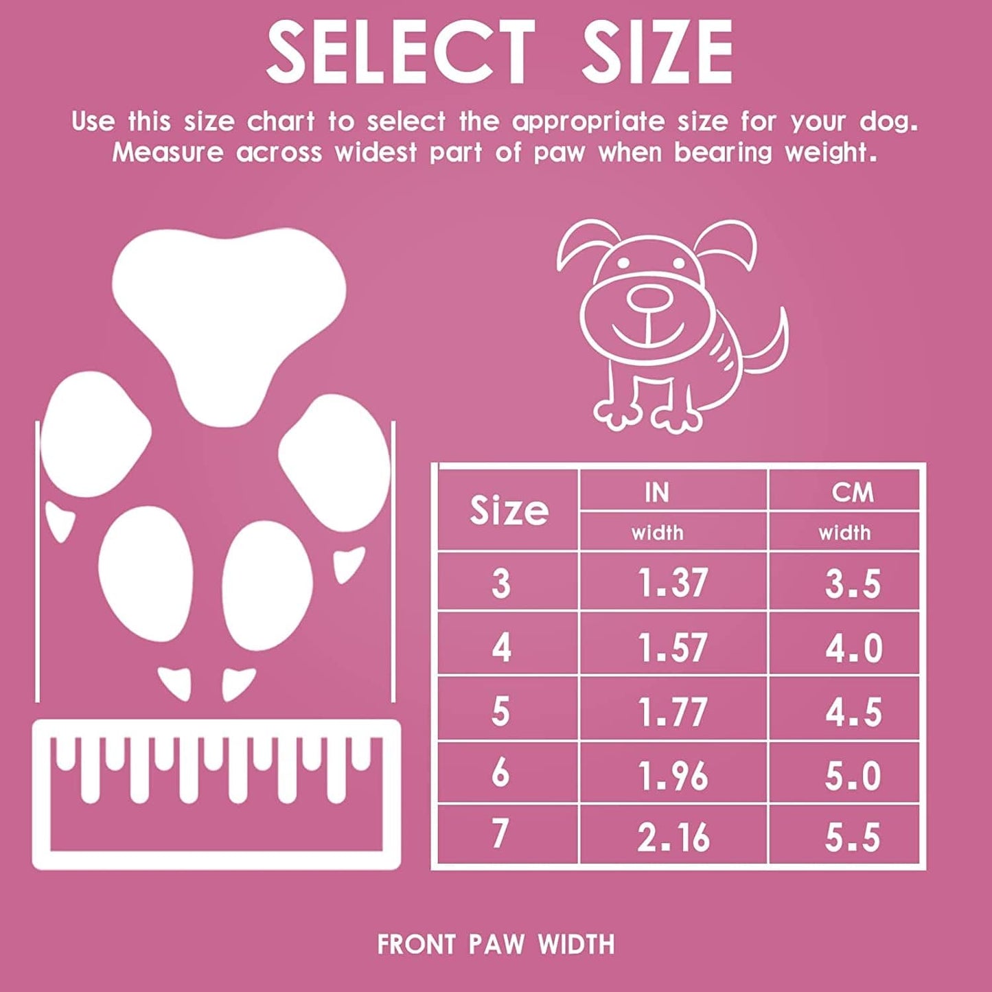 SATTARO Dog Shoes for Hot Pavement with Reflective Straps Non-Slip Cat Dog Boots Paw Protector for Small and Medium Petsdog Shoes (Size 6: 1.77"(Width), Pink) Animals & Pet Supplies > Pet Supplies > Dog Supplies > Dog Apparel SATTARO   