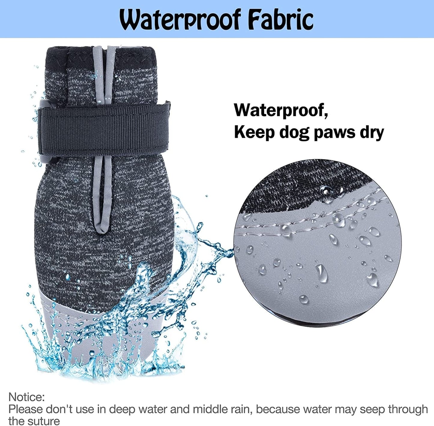 SCENEREAL Dog Boots for Hot Pavement, Breathable Waterproof Dog Shoes for Dogs with Reflective, 4 PCS Soft Paw Protectors for Puppy Summer Hardwood Floors Winter Hiking Outdoor and Indoor Animals & Pet Supplies > Pet Supplies > Dog Supplies > Dog Apparel SCENEREAL   