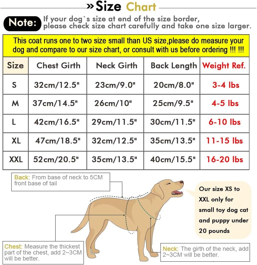 SELMAI Fleece Dog Hoodie Winter Coat for Small Boy Dog Cat Puppy Cotton Hooded Jacket Chihuahua Clothes Girl Boy Yorkie Pet Walking Outdoor Black S Animals & Pet Supplies > Pet Supplies > Dog Supplies > Dog Apparel SELMAI   