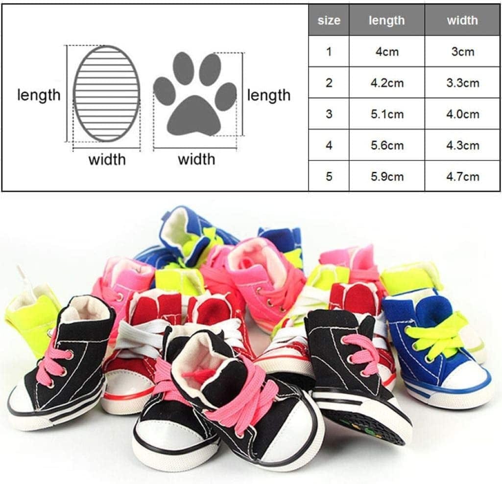 SENERY Pet Canvas Boots Candy Color Puppy Nonslip Causal Dog Shoes Lace up Outdoor Booties Sneaker Paw Protector Animals & Pet Supplies > Pet Supplies > Dog Supplies > Dog Apparel SENERY   