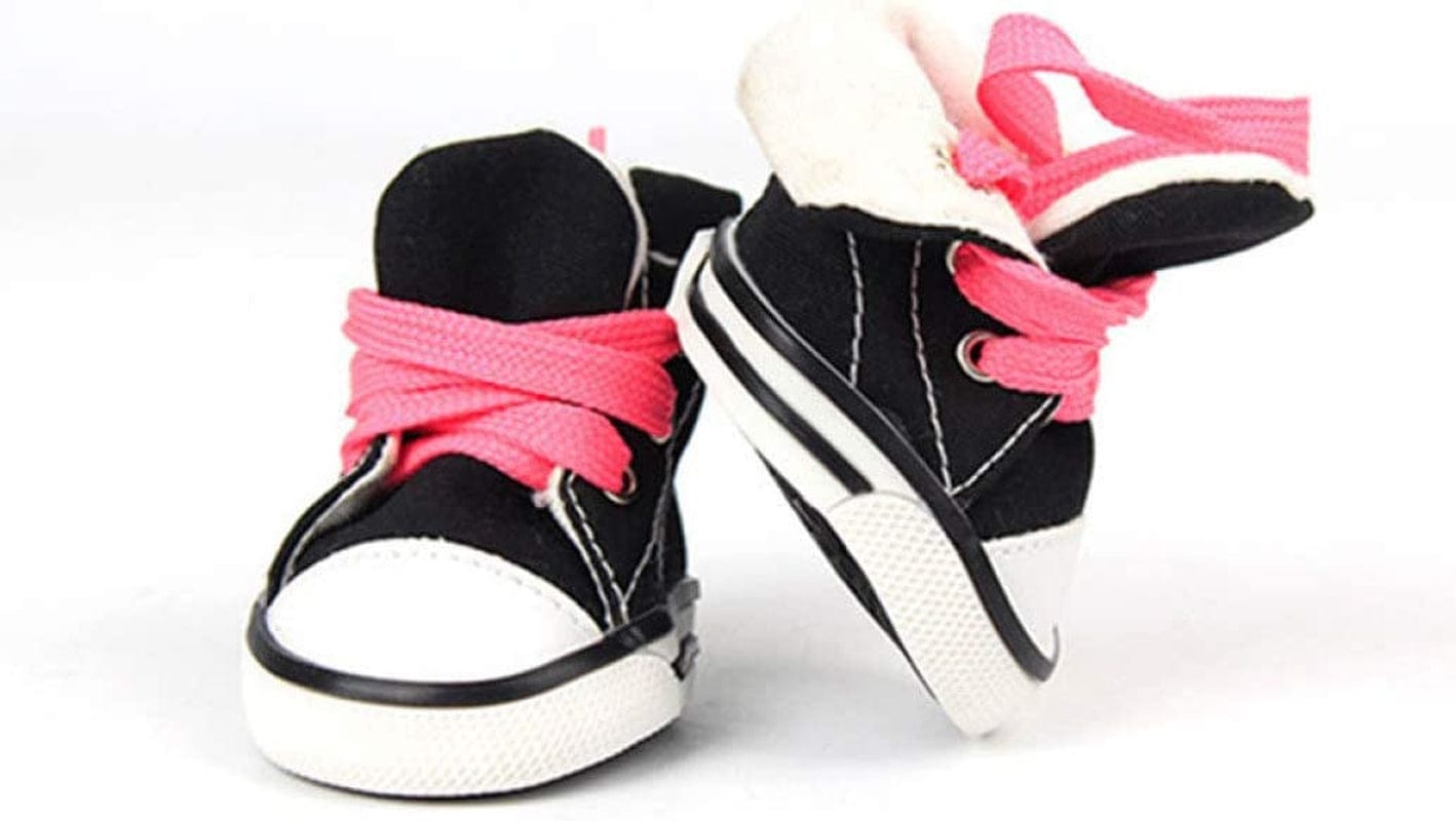 SENERY Pet Canvas Boots Candy Color Puppy Nonslip Causal Dog Shoes Lace up Outdoor Booties Sneaker Paw Protector Animals & Pet Supplies > Pet Supplies > Dog Supplies > Dog Apparel SENERY   