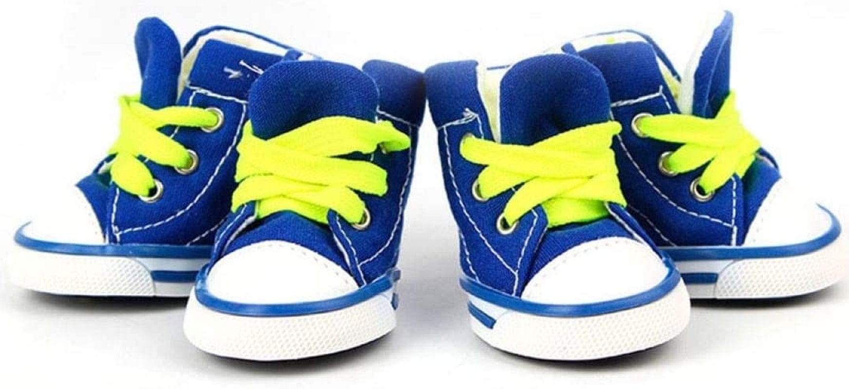 SENERY Pet Canvas Boots Candy Color Puppy Nonslip Causal Dog Shoes Lace up Outdoor Booties Sneaker Paw Protector Animals & Pet Supplies > Pet Supplies > Dog Supplies > Dog Apparel SENERY Blue size 4 