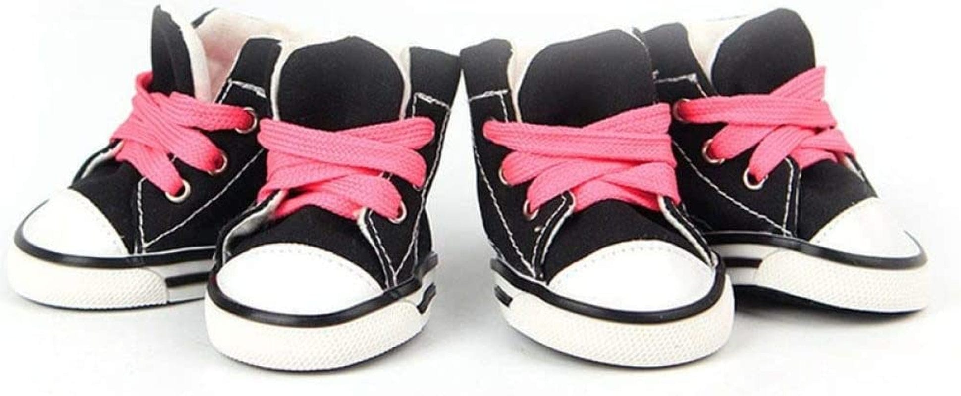 SENERY Pet Canvas Boots Candy Color Puppy Nonslip Causal Dog Shoes Lace up Outdoor Booties Sneaker Paw Protector Animals & Pet Supplies > Pet Supplies > Dog Supplies > Dog Apparel SENERY Black size 1 