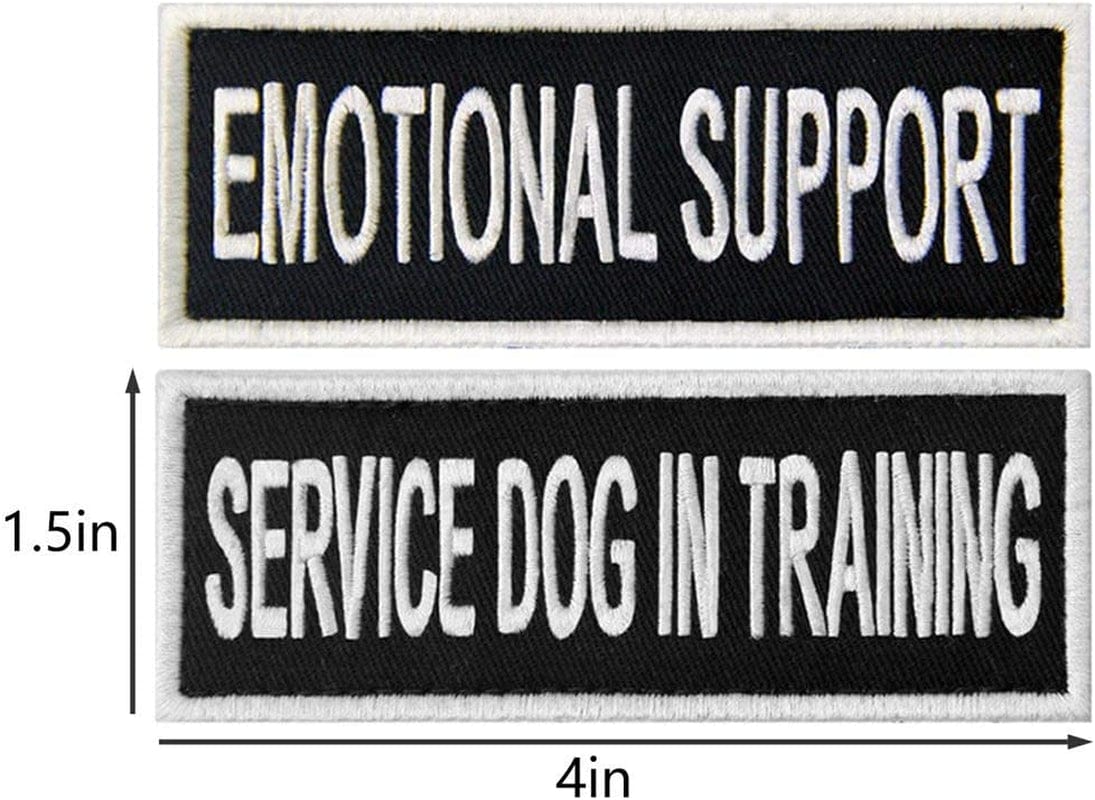 Service Dog in Training Do Not Pet Emotional Support Vest / Harnesses Morale Tactical Patch Embroidered Badge Fastener Hook & Loop Emblem, 1.5 X 4 Inch, 5 Pcs Animals & Pet Supplies > Pet Supplies > Dog Supplies > Dog Apparel TailWag Planet   