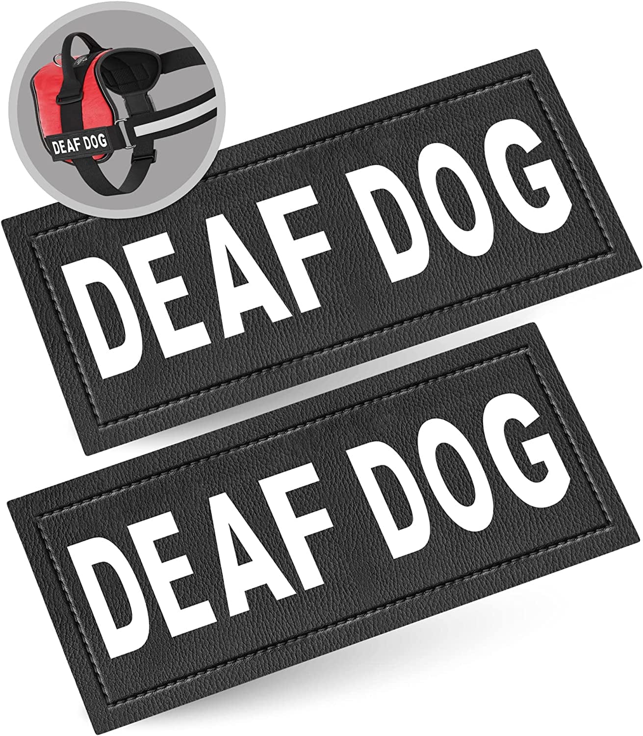 Service Dog in Training Patch with Hook Back and Reflective Lettering for Service Dog in Training Vests (Service Dog in Training, Large - 2" X 6") Animals & Pet Supplies > Pet Supplies > Dog Supplies > Dog Apparel Industrial Puppy DEAF DOG Small (1.5 x 4") 