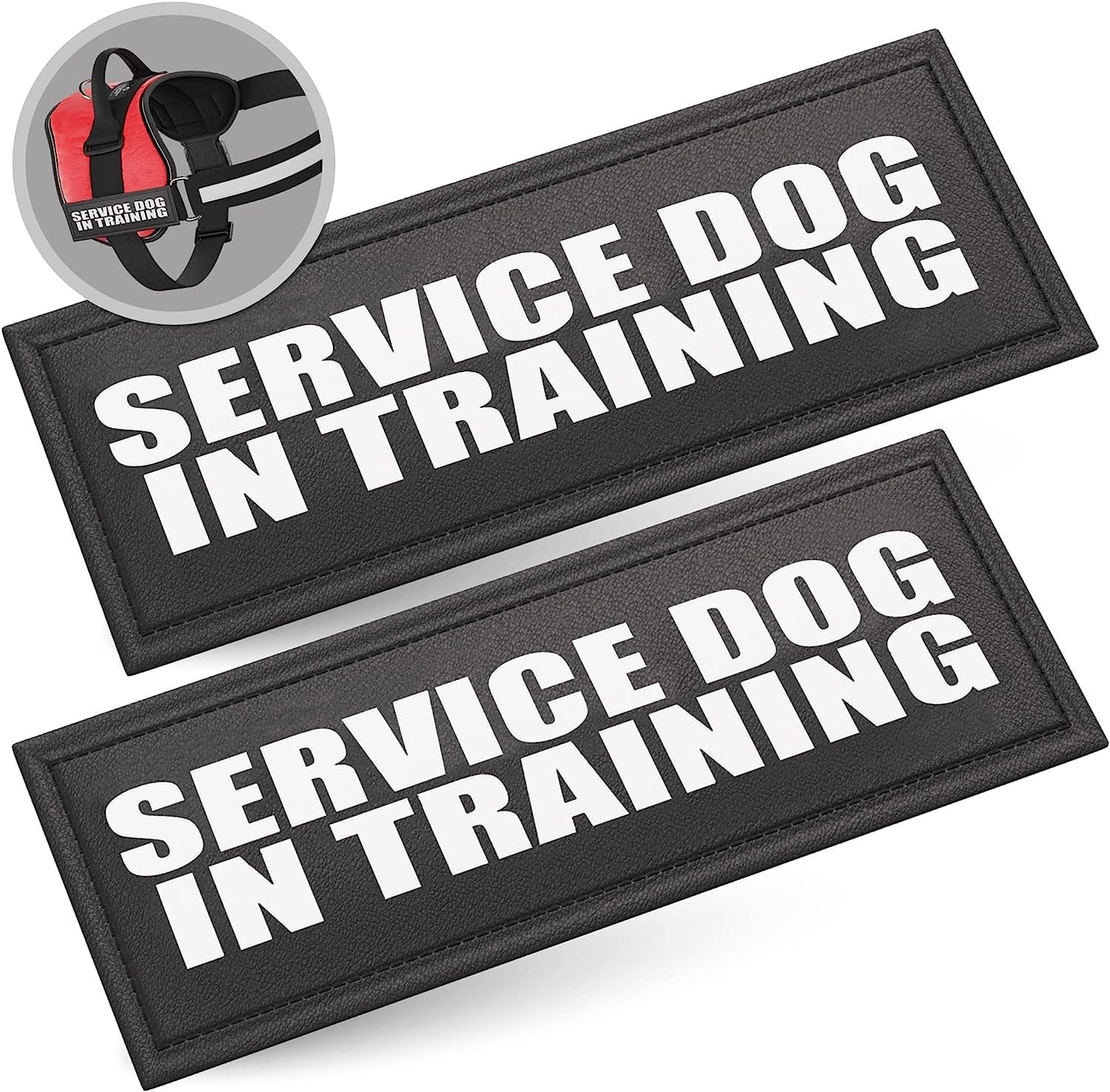 Service Dog in Training Patch with Hook Back and Reflective Lettering for Service Dog in Training Vests (Service Dog in Training, Large - 2" X 6") Animals & Pet Supplies > Pet Supplies > Dog Supplies > Dog Apparel Industrial Puppy SERVICE DOG IN TRAINING Small (1.5 x 4") 