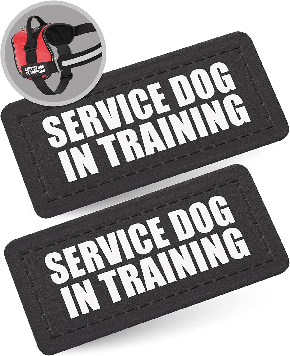 Service Dog in Training Patch with Hook Back and Reflective Lettering for Service Dog in Training Vests (Service Dog in Training, Large - 2" X 6") Animals & Pet Supplies > Pet Supplies > Dog Supplies > Dog Apparel Industrial Puppy SERVICE DOG IN TRAINING XXS (1 x 2") 