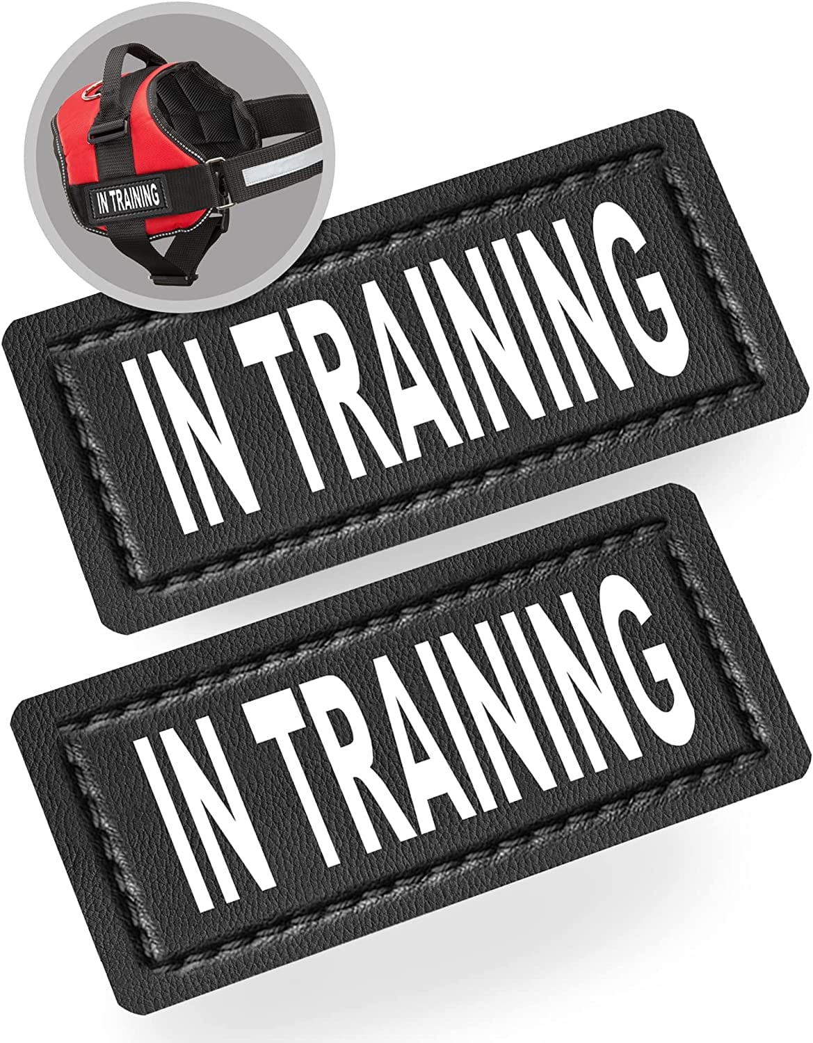 Service Dog in Training Patch with Hook Back and Reflective Lettering for Service Dog in Training Vests (Service Dog in Training, Large - 2" X 6") Animals & Pet Supplies > Pet Supplies > Dog Supplies > Dog Apparel Industrial Puppy IN TRAINING XXS (1 x 2") 