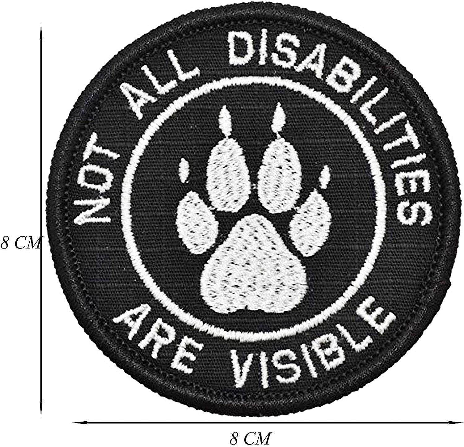 Service Dog Not All Disabilities Are Visible Vests/Harnesses Emblem Embroidered Fastener Hook & Loop Patch (Paw Abilities) Animals & Pet Supplies > Pet Supplies > Dog Supplies > Dog Apparel Minason   