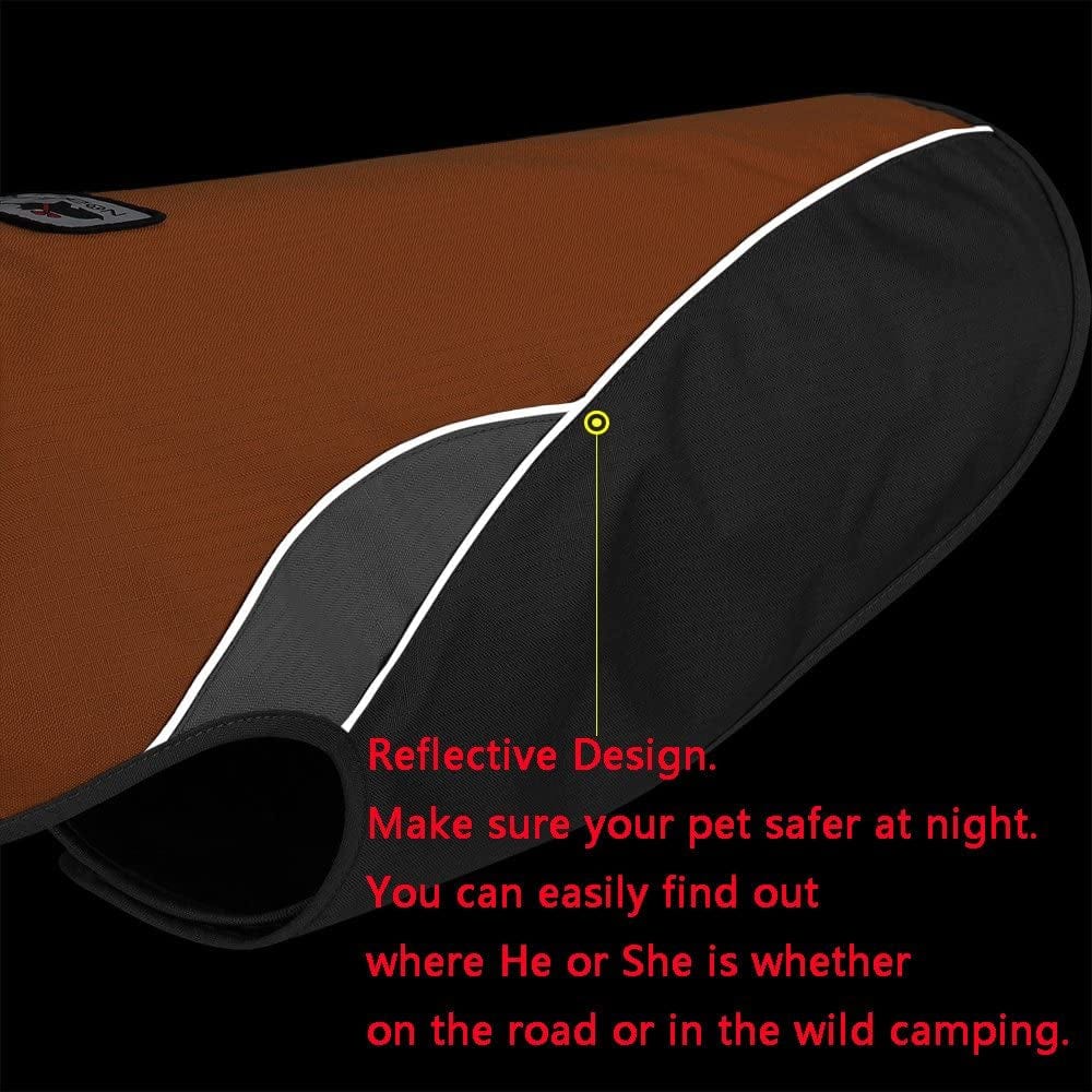 SILD Dog Jacket Outdoor Indoor Activities Waterproof Windproof Reflective Dog Cold Weather Winter Coat Dog Vest Autumn Pet Apparel for Small Medium Large Dog (M, Orange) Animals & Pet Supplies > Pet Supplies > Dog Supplies > Dog Apparel SILD   