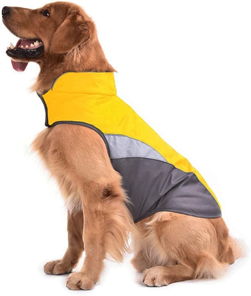 SILD Dog Jacket Outdoor Indoor Activities Waterproof Windproof Reflective Dog Cold Weather Winter Coat Dog Vest Autumn Pet Apparel for Small Medium Large Dog (M, Orange) Animals & Pet Supplies > Pet Supplies > Dog Supplies > Dog Apparel SILD Yellow S(Chest:16.5",Back Length:12.6") 