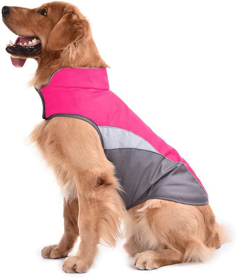 SILD Dog Jacket Outdoor Indoor Activities Waterproof Windproof Reflective Dog Cold Weather Winter Coat Dog Vest Autumn Pet Apparel for Small Medium Large Dog (M, Orange) Animals & Pet Supplies > Pet Supplies > Dog Supplies > Dog Apparel SILD Rose Red S(Chest:16.5",Back Length:12.6") 