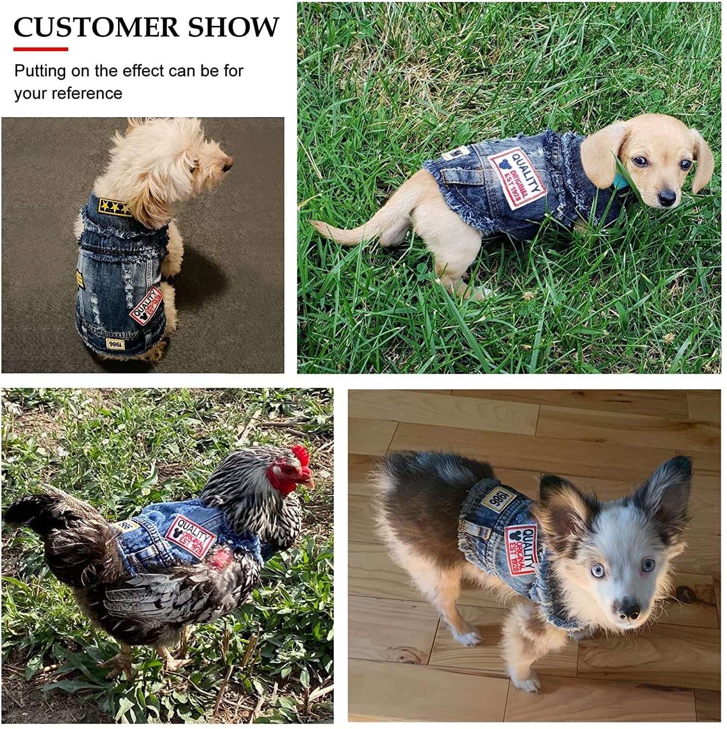 SILD Pet Clothes Dog Jeans Jacket Cool Blue Denim Coat Small Medium Puppy Blue Vintage Washed Clothes Dogs Lapel Vests Classic Hoodies Animals & Pet Supplies > Pet Supplies > Dog Supplies > Dog Apparel SILD   