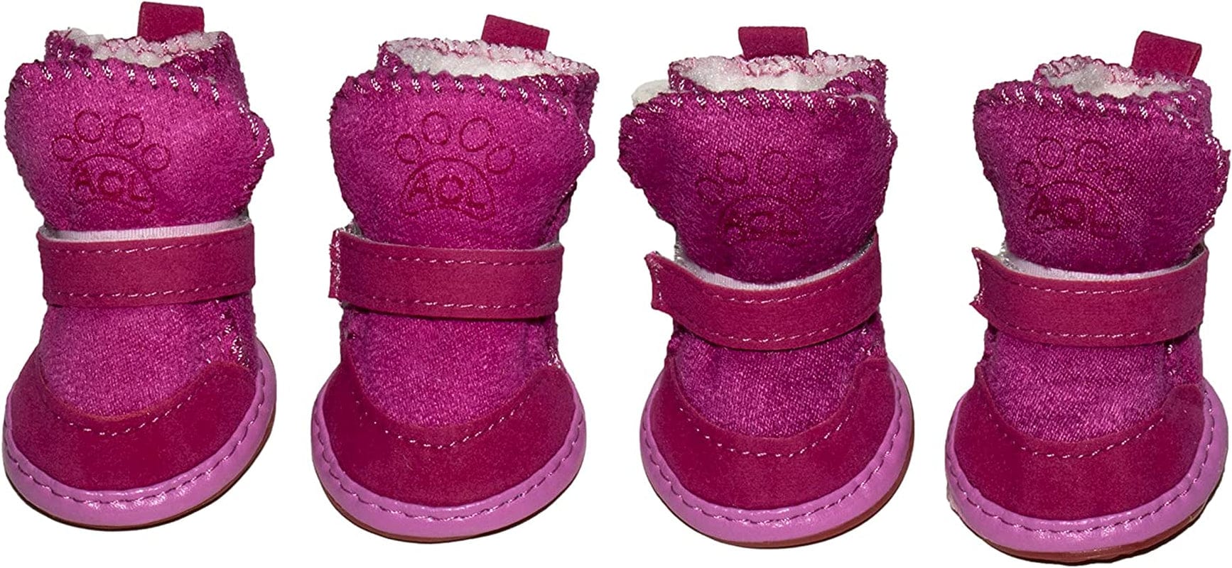 Small Dog Winter Booties, Cold Weahter Dog Shoes for Small Dogs, Boots for Cats, Yorkie, Chihuahua Cozy Boots Purple Size 4