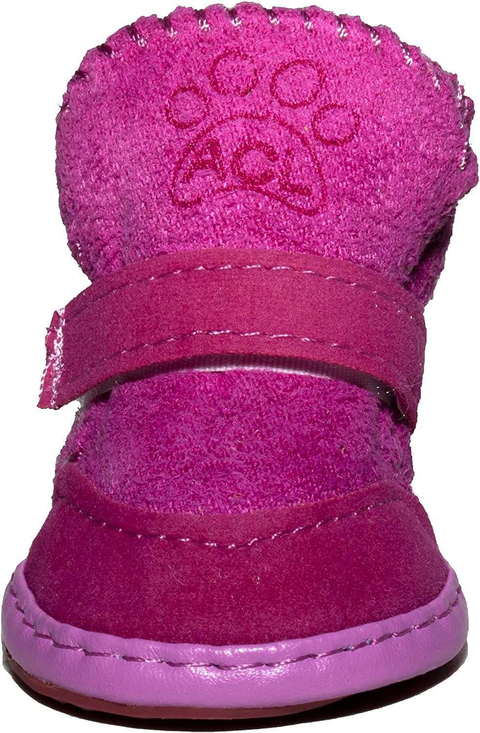 Small Dog Winter Booties, Cold Weahter Dog Shoes for Small Dogs, Boots for Cats, Yorkie, Chihuahua Cozy Boots Purple Size 4