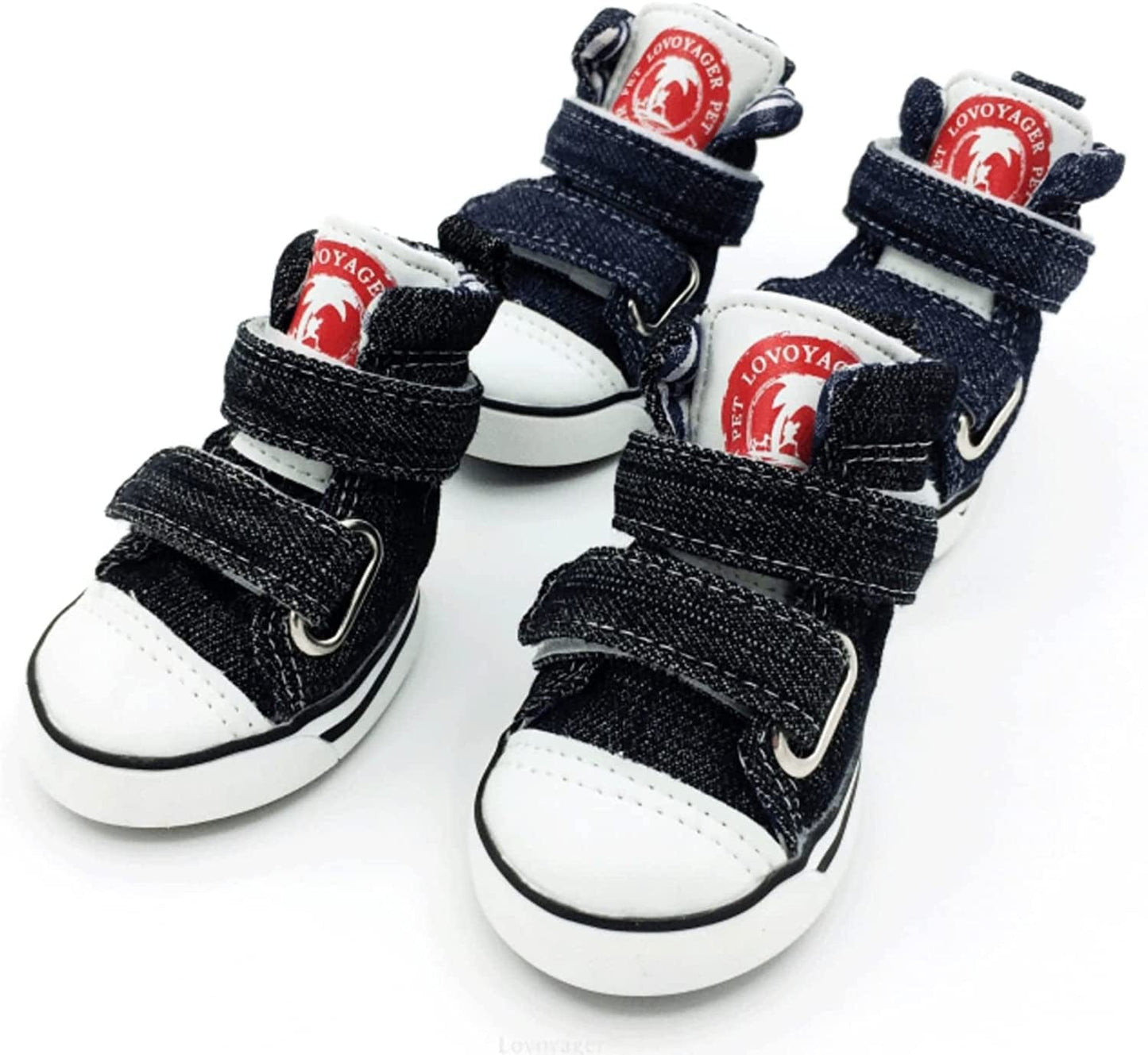 Small Pawz Dog Boots, Puppy Shoes for Extra Small Dogs, Canvas Booties for Cats, anti Slip Sneakers for Puppies Black Label 2 Animals & Pet Supplies > Pet Supplies > Dog Supplies > Dog Apparel GabeFish   