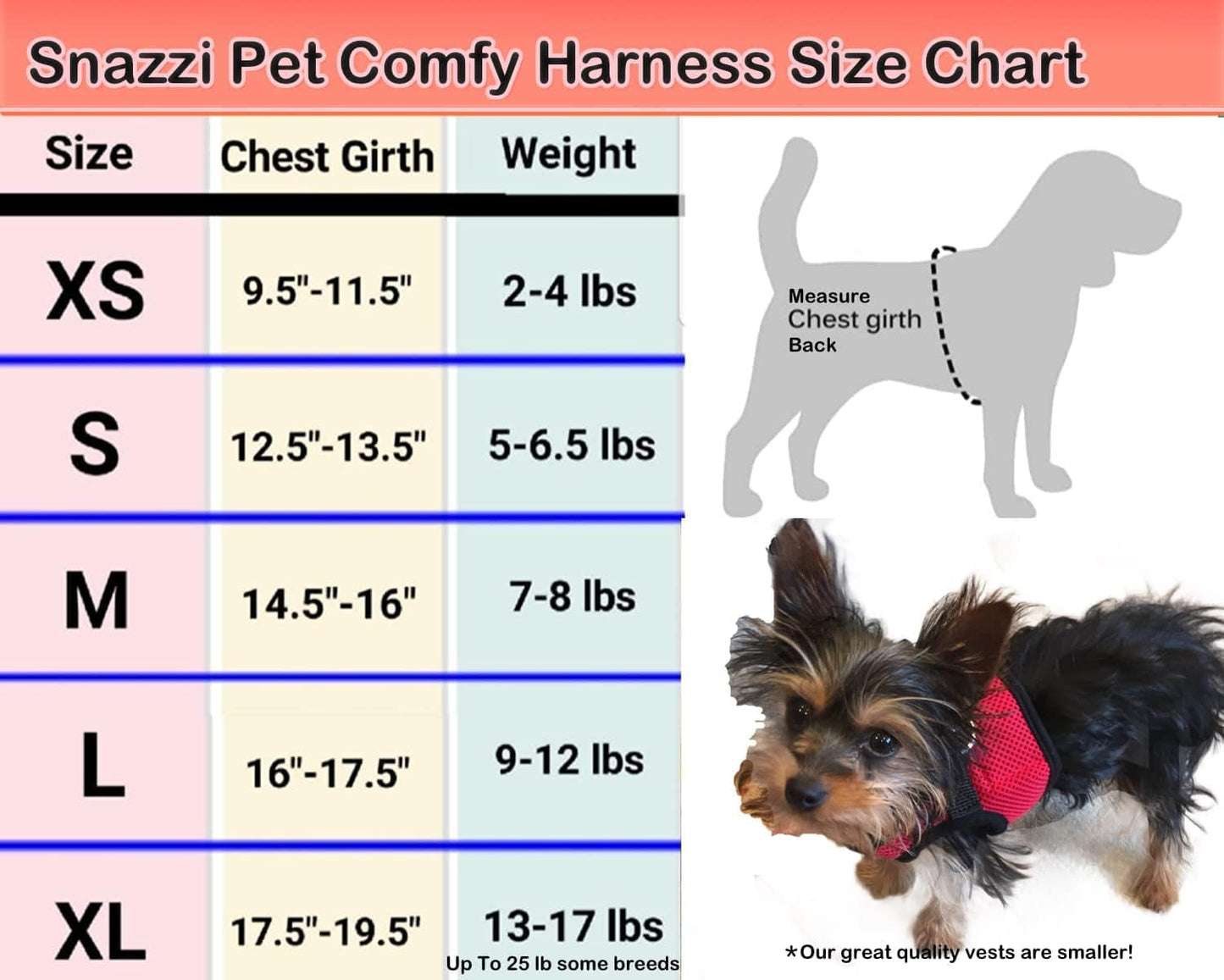 Snazzi Pet Soft Mesh Comfy Step in Dog Vest Harness Small Dogs 2-16 Lbs Teacup Mini Puppy (Baby Pink, XS 9.5"-11.5" 2-4 Lbs) Animals & Pet Supplies > Pet Supplies > Dog Supplies > Dog Apparel YuWi Maufacturing Co.   