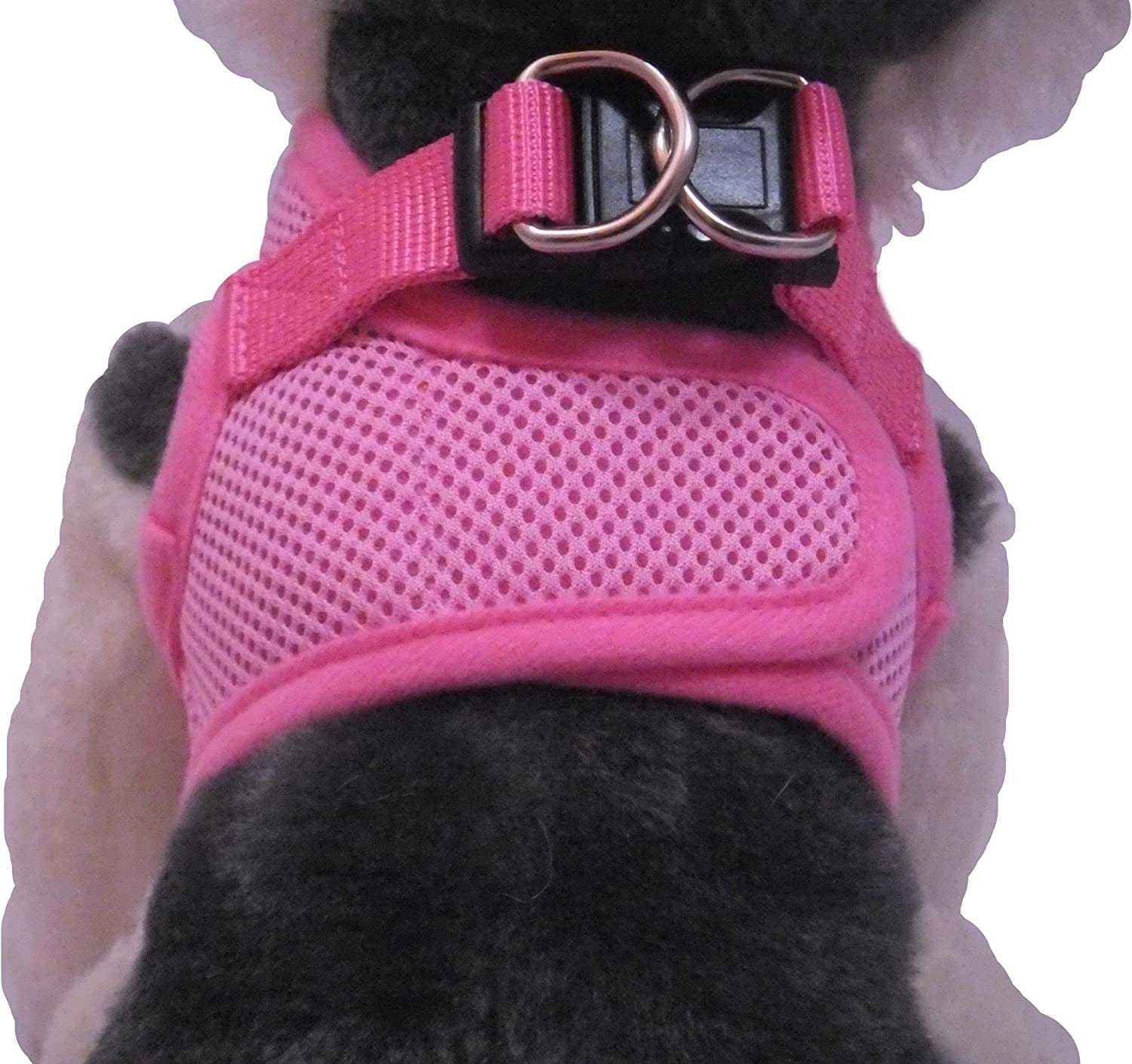 Snazzi Pet Soft Mesh Comfy Step in Dog Vest Harness Small Dogs 2-16 Lbs Teacup Mini Puppy (Baby Pink, XS 9.5"-11.5" 2-4 Lbs) Animals & Pet Supplies > Pet Supplies > Dog Supplies > Dog Apparel YuWi Maufacturing Co.   