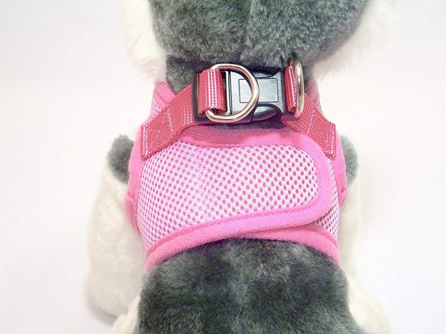 Snazzi Pet Soft Mesh Comfy Step in Dog Vest Harness Small Dogs 2-16 Lbs Teacup Mini Puppy (Baby Pink, XS 9.5"-11.5" 2-4 Lbs) Animals & Pet Supplies > Pet Supplies > Dog Supplies > Dog Apparel YuWi Maufacturing Co.   