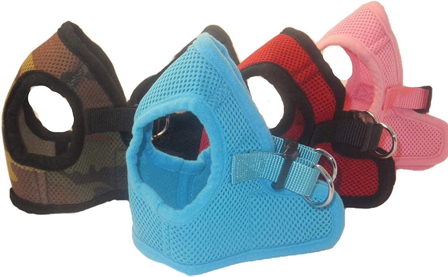 Snazzi Pet Soft Mesh Comfy Step in Dog Vest Harness Small Dogs 2-16 Lbs Teacup Mini Puppy (Baby Pink, XS 9.5"-11.5" 2-4 Lbs) Animals & Pet Supplies > Pet Supplies > Dog Supplies > Dog Apparel YuWi Maufacturing Co. Sky Blue XL 17.5"-19.5" 13-17 lbs 