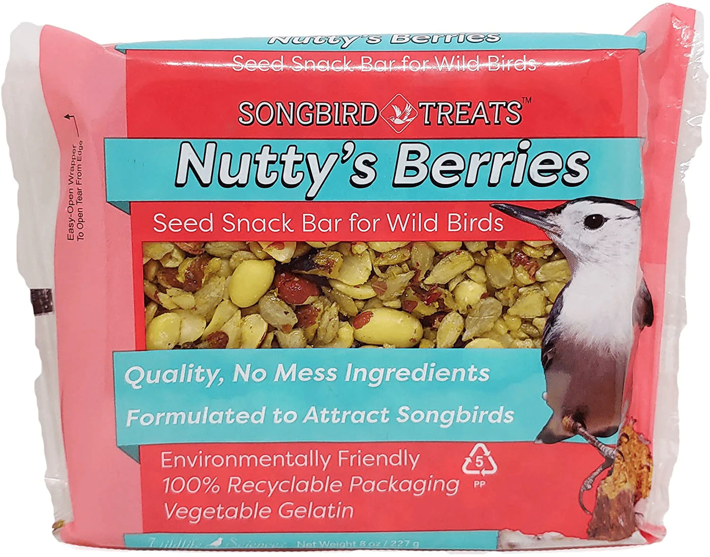 Songbird Treats Seed Cake Variety 4 Pack of Seed Cakes | 8 Oz Bird Seed Cakes for Wild Birds Animals & Pet Supplies > Pet Supplies > Bird Supplies > Bird Food Wildlife Sciences   