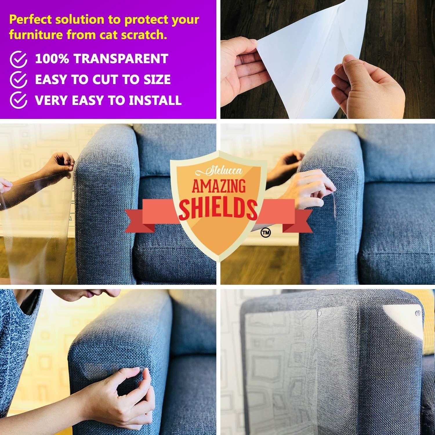 Stelucca Amazing Shields Set X-Large Furniture Protectors from Cats - Cat Repellent for Furniture - Cat Scratch Deterrent - Cat Couch Protector - Scratch Pad - Cat Couch - Cat Scratcher 6 Animals & Pet Supplies > Pet Supplies > Cat Supplies > Cat Furniture Amazing Shields   