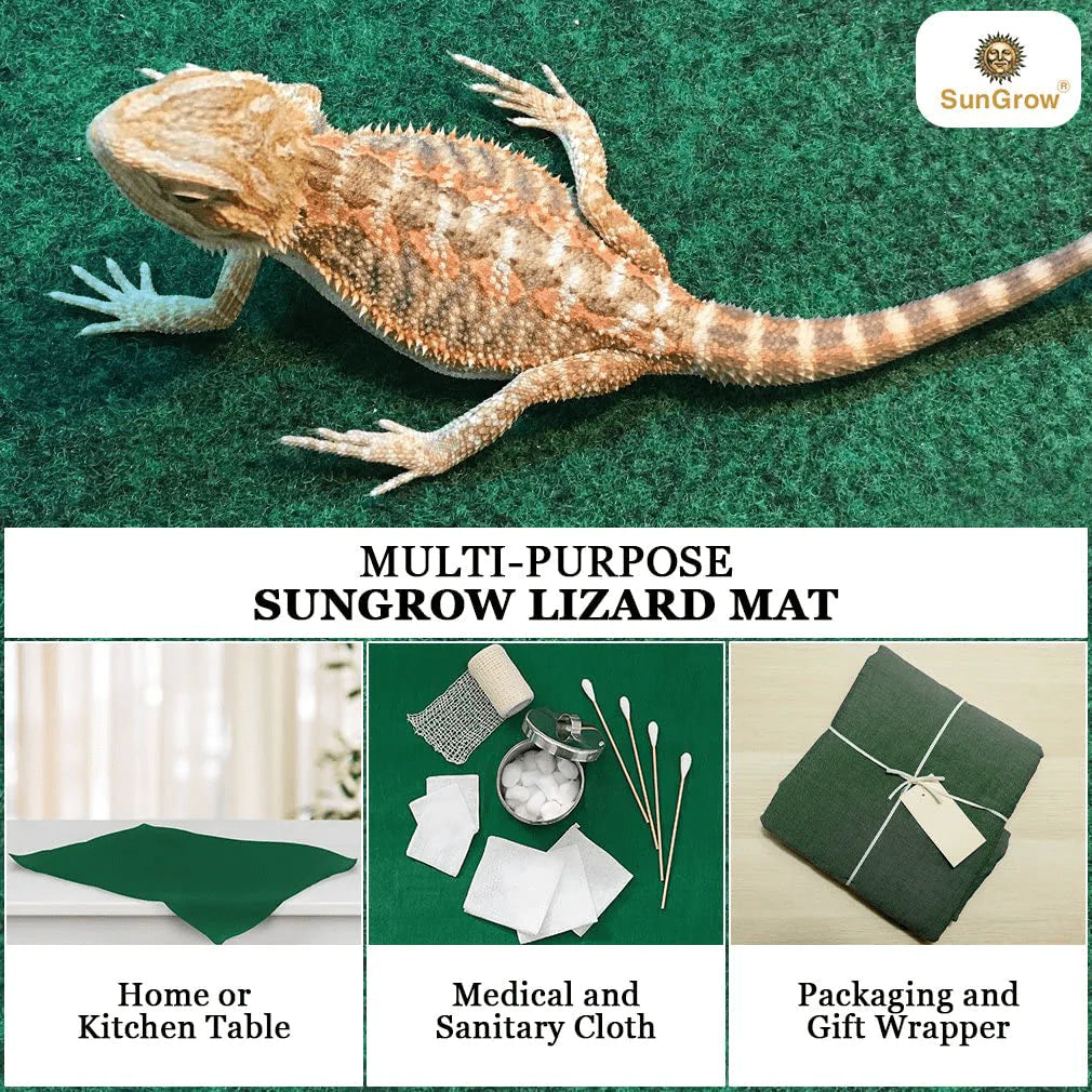 Sungrow Reptile Mat, 35” X 17”, Terrarium Substrate Liner, 0.12-Inch Thickness, Green Color Animals & Pet Supplies > Pet Supplies > Reptile & Amphibian Supplies > Reptile & Amphibian Substrates Marimo Pet Store   