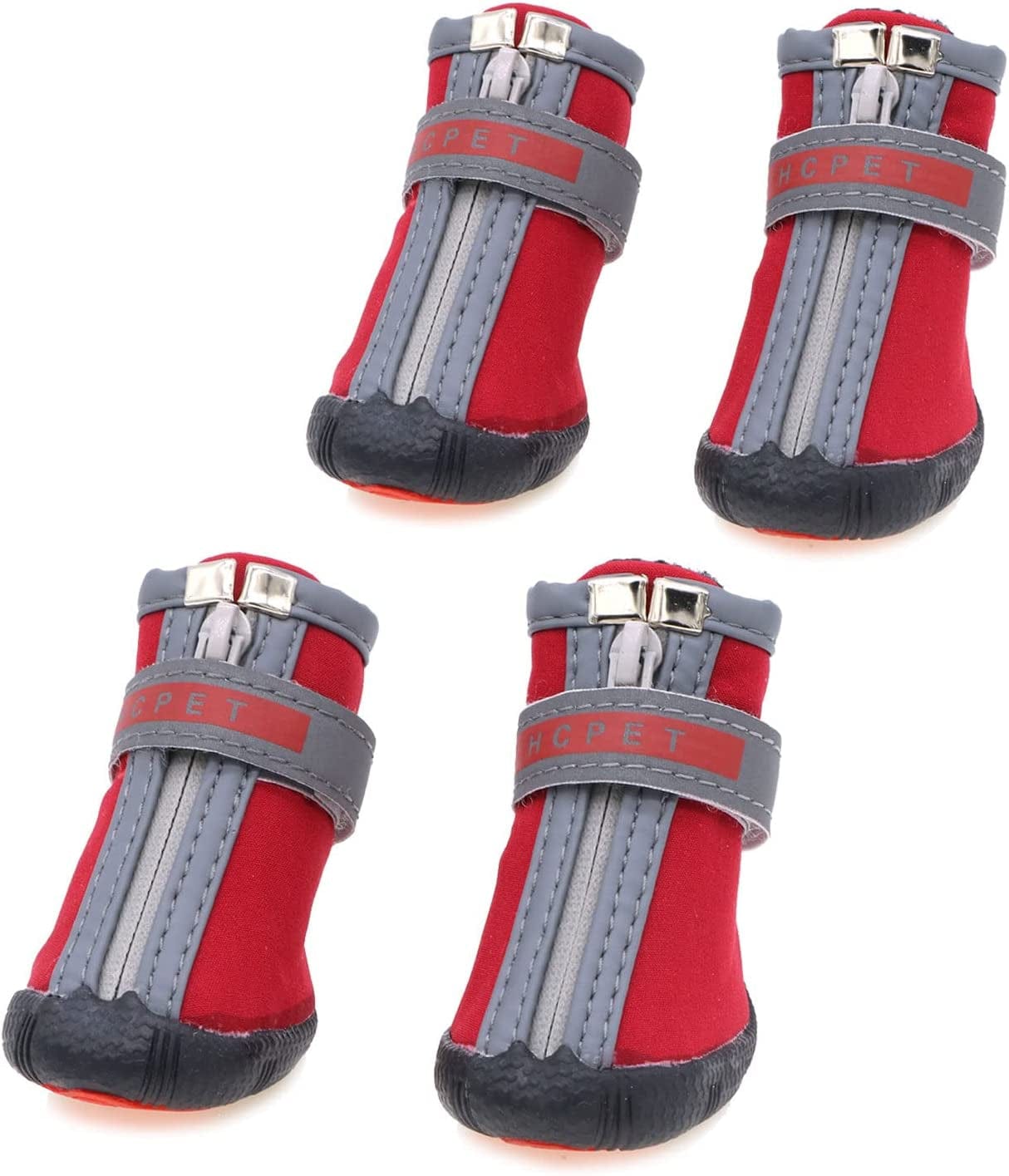 Sunteelong Dog Boots Adjustable Dog Shoes Durable Waterproof Non-Slip Pet Dog Boots with Reflective Strips Outdoor Dog Shoes for Small Medium Large Dogs 4Pcs Animals & Pet Supplies > Pet Supplies > Dog Supplies > Dog Apparel SunteeLong   