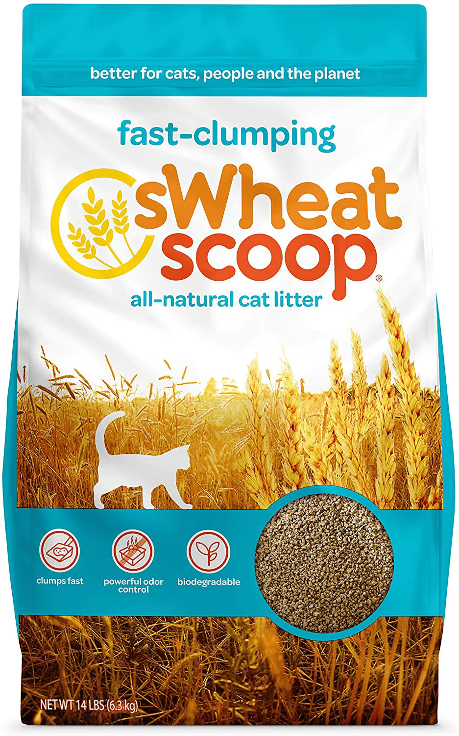 Swheat Scoop Fast-Clumping All-Natural Cat Litter, 14Lb Bag
