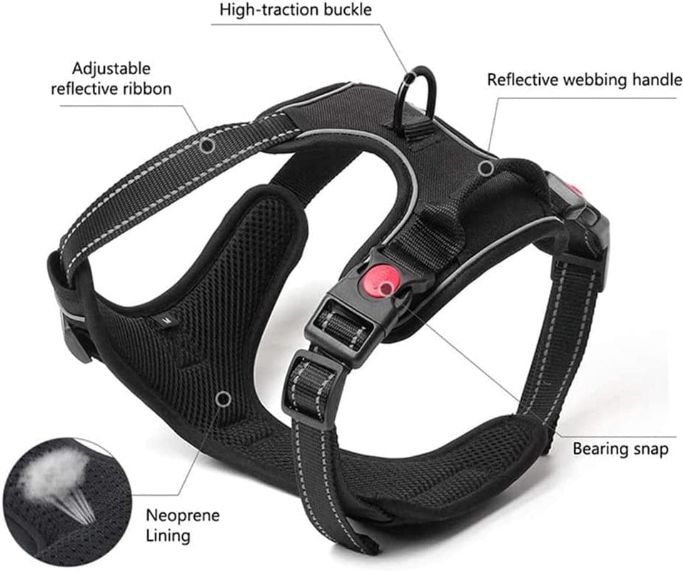 SXNBH Dog Harness Anti-Traction Adjustable Reflective Harness Durable Breathable Dog Vest Pet Supplies Animals & Pet Supplies > Pet Supplies > Dog Supplies > Dog Apparel chuju   