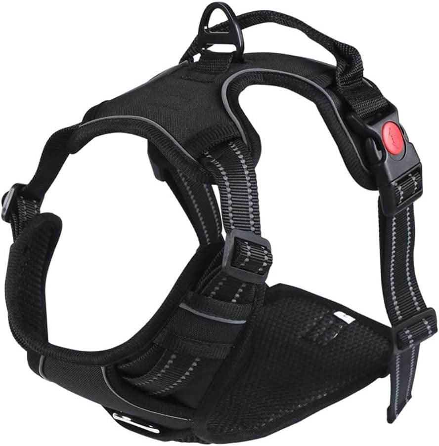 SXNBH Dog Harness Anti-Traction Adjustable Reflective Harness Durable Breathable Dog Vest Pet Supplies Animals & Pet Supplies > Pet Supplies > Dog Supplies > Dog Apparel chuju   